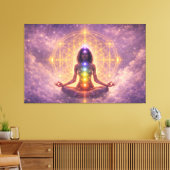 Chakra Meditation Stretched Canvas Wall Art キャンバスプリント (インサイチュ (リビング))