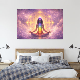 Chakra Meditation Stretched Canvas Wall Art キャンバスプリント