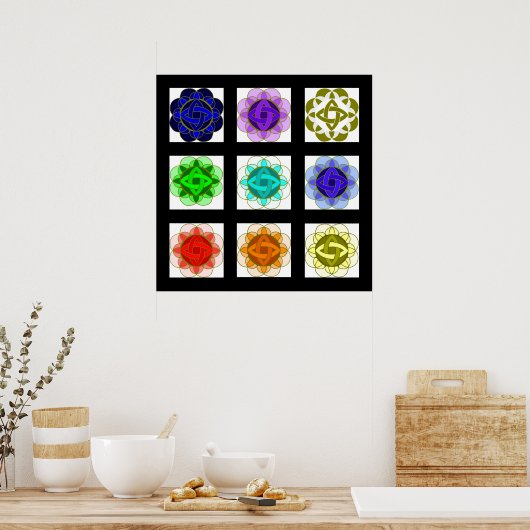 "Chakra Path" Poster (without labels) ポスター (キッチン)