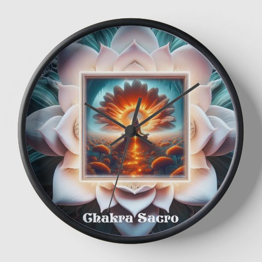 Chakra Sacro (Svadhisthana) 壁時計 (正面)