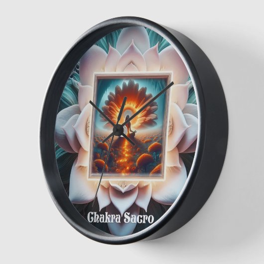 Chakra Sacro (Svadhisthana) 壁時計 (傾斜)
