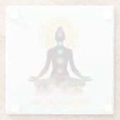 Chakra Silhouette Coaster – Let Your Light Shine ガラスコースター (裏面)
