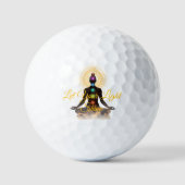 Chakra Silhouette Golf Balls – Let Your Light Shin ゴルフボール (正面)