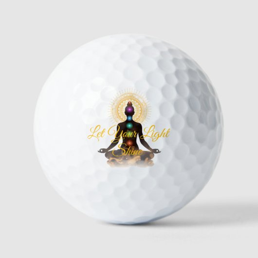 Chakra Silhouette Golf Balls – Let Your Light Shin ゴルフボール (正面)