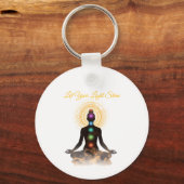 Chakra Silhouette Tabletop Plaque with Easel キーホルダー (裏面)