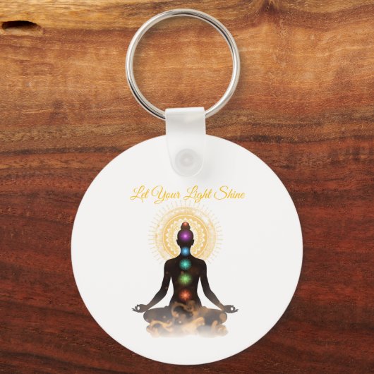 Chakra Silhouette Tabletop Plaque with Easel  キーホルダー (裏面)