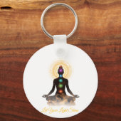 Chakra Silhouette Tabletop Plaque with Easel キーホルダー (正面)