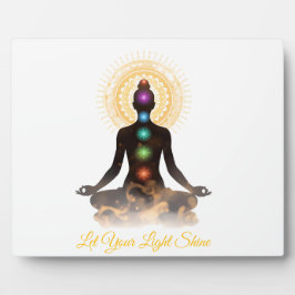 Chakra Silhouette Tabletop Plaque with Easel フォトプラーク