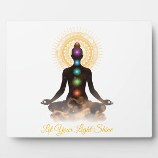 Chakra Silhouette Tabletop Plaque with Easel  フォトプラーク