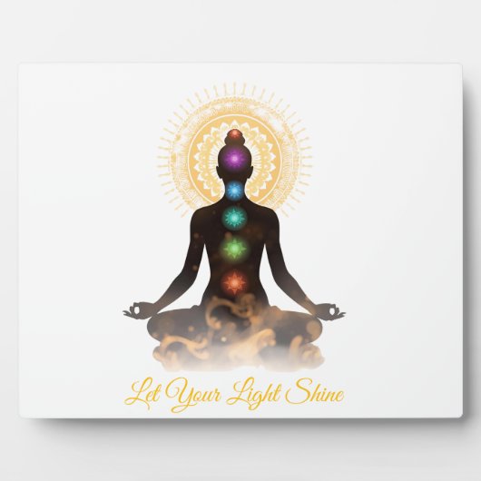 Chakra Silhouette Tabletop Plaque with Easel  フォトプラーク (正面)