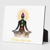 Chakra Silhouette Tabletop Plaque with Easel  フォトプラーク (側面)