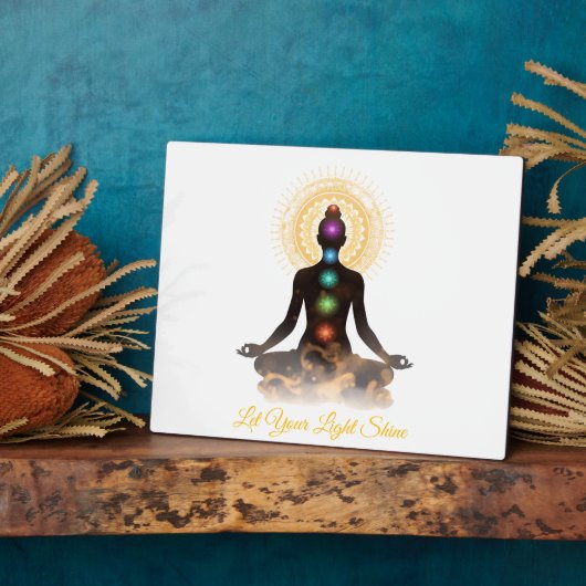 Chakra Silhouette Tabletop Plaque with Easel  フォトプラーク (側面)