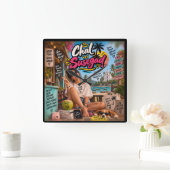 Chal Susegad! — Susegad is a Lifestyle スクエア壁時計 (ホーム)