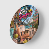 Chal Susegad! — Susegad is a Lifestyle ラウンド壁時計 (傾斜)