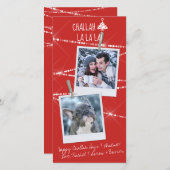Chalah日Hanukkah 2 – フォトホリデーカード |赤 (正面/裏面)