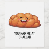Chalah Bread Hanukkah Jewishで私を見た ワインラベル (シングルラベル)