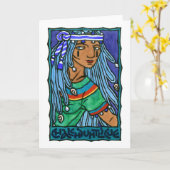 Chalchiuhtlicueの挨拶状 カード (黄色い花)