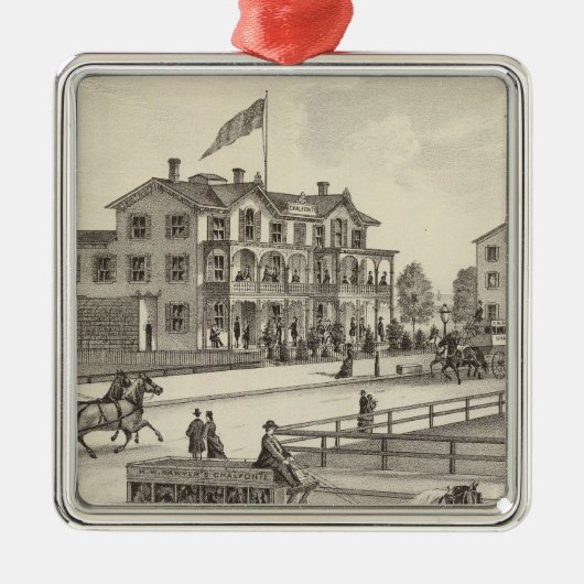 ChalfonteのCape May都市、ニュージャージー メタルオーナメント (正面)