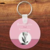 Chaliceの孫娘ファースト・コミュニオンピンク キーホルダー (正面)