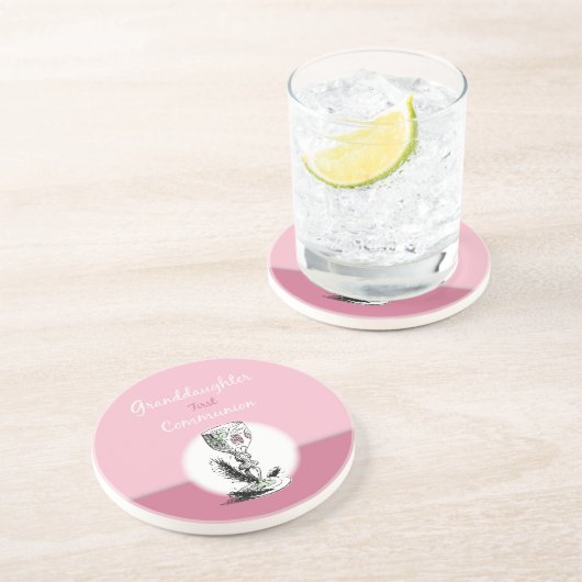 Chaliceの孫娘ファースト・コミュニオンピンク コースター (側面)