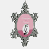 Chaliceの孫娘ファースト・コミュニオンピンク スノーフレークピューターオーナメント (左)