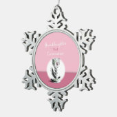 Chaliceの孫娘ファースト・コミュニオンピンク スノーフレークピューターオーナメント (右)