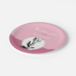 Chaliceの孫娘ファースト・コミュニオンピンク ペーパープレート