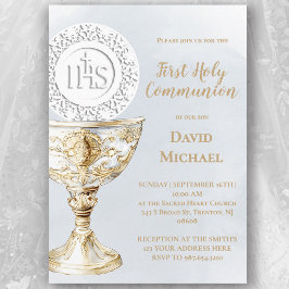 Chalice Host First Holy Communion 招待状