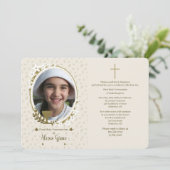 Chalice with Flowers写真First Communion 招待状 (スタンド正面)