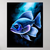 Chalkスケッチof Fish on Black II ポスター (正面)