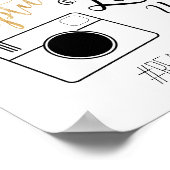 Chalk and Glitter Wedding Hash Tag Sign ポスター (角)