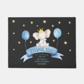 chalk baby shower elephant STARS BALLOONS ドアマット (正面)