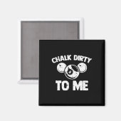 Chalk Dirty To Me - Pool Player PoolテーおもしろいブルB マグネット (正面/裏面)