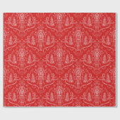 Chalk doodle nutcracker Christmas Wrapping Paper ラッピングペーパー (フラット)