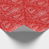 Chalk doodle nutcracker Christmas Wrapping Paper ラッピングペーパー (角)