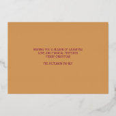 Chalk Drawing Christmas Bear Gift Candy Ornament 箔シーズンカード (裏面)