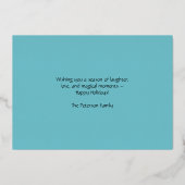 Chalk Drawing Christmas Floral Season's Greetings 箔シーズンカード (裏面)