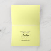 Chalk Drawing Christmas Tree Candle Angel 箔シーズンカード (内側レイダウン)