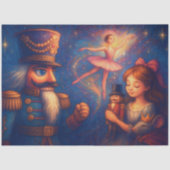 Chalk Drawing Cute Nutcracker Ballet Christmas 薄葉紙 (正面)