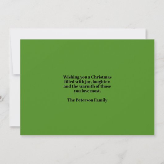 Chalk Drawing Decorated Christmas Cookies Green カード (裏面)