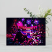 Chalk Drawing Inspirational New Year's Card 箔シーズンカード (立ち正面)