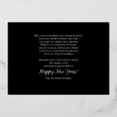 Chalk Drawing Inspirational New Year's Card 箔シーズンカード (裏面)
