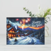 Chalk Drawing Inspirational New Year's Card 2 カード (スタンド正面)