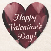 Chalk Full Of Hearts Valentine's Day Holiday Card ペーパーコースター (正面)