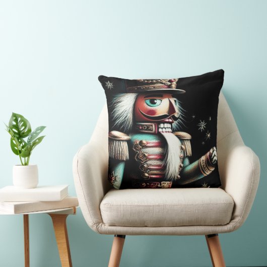 Chalk Illustrated Christmas Nutcracker クッション (椅子)