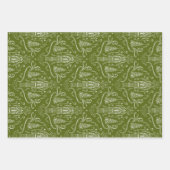 Chalk nutcracker doodle Christmas ラッピングペーパーシート (正面2)