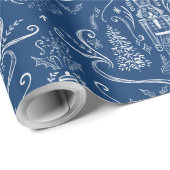 Chalk nutcracker doodle Christmas  ラッピングペーパー (ロールコーナー)