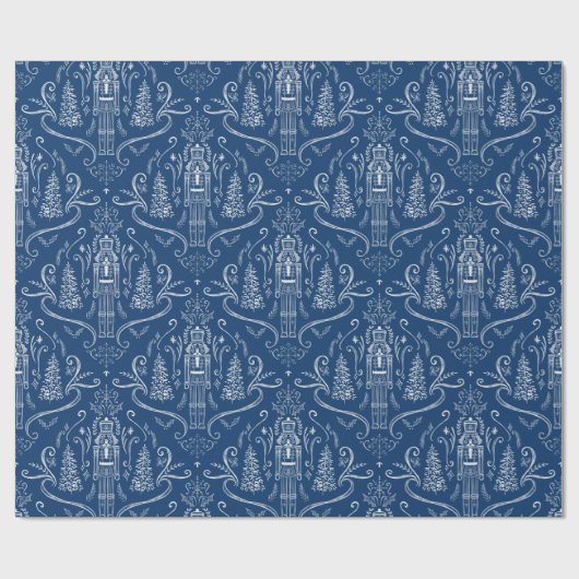 Chalk nutcracker doodle Christmas  ラッピングペーパー (フラット)