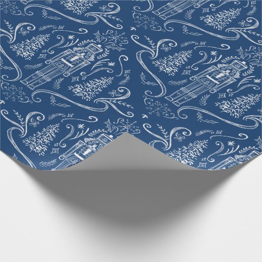 Chalk nutcracker doodle Christmas  ラッピングペーパー (角)