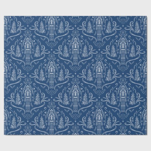 Chalk nutcracker doodle Christmas  ラッピングペーパー (シーム)